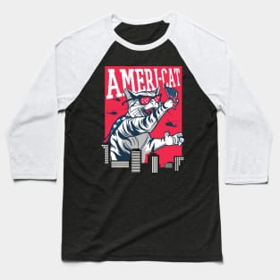 AmeriCAT US Cat Kitten Baseball T-Shirt